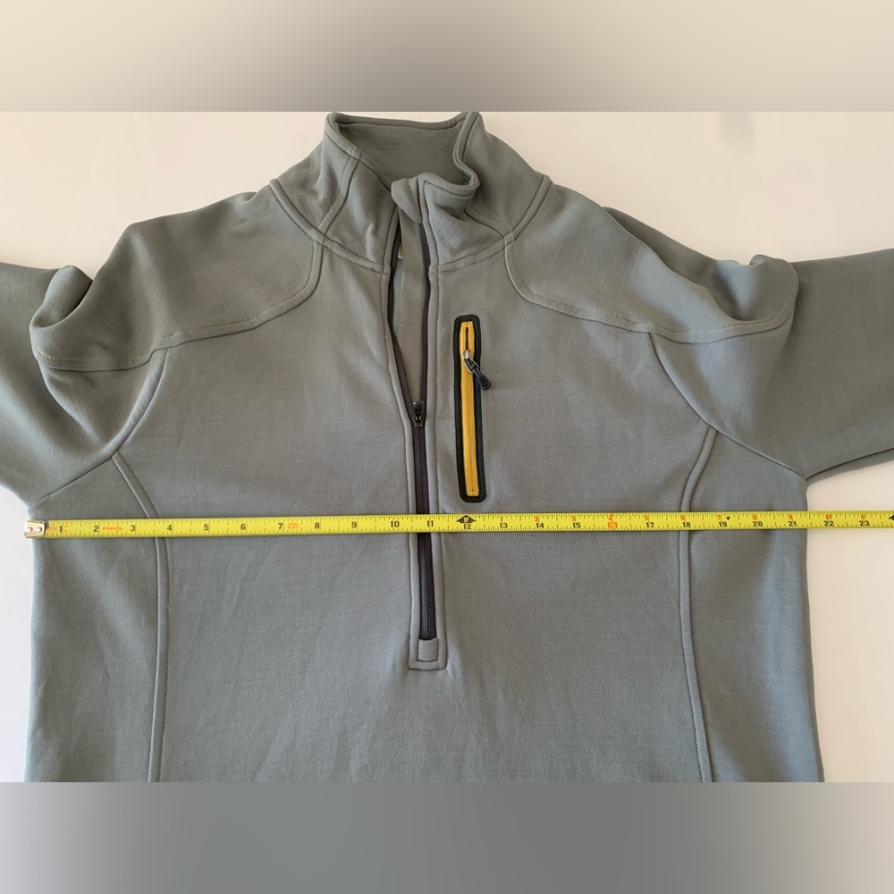 Smartwool Men's M Gray Merino Wool Nylon Quarter Zip Pullover Sweater Outdoor - Picture 7 of 10